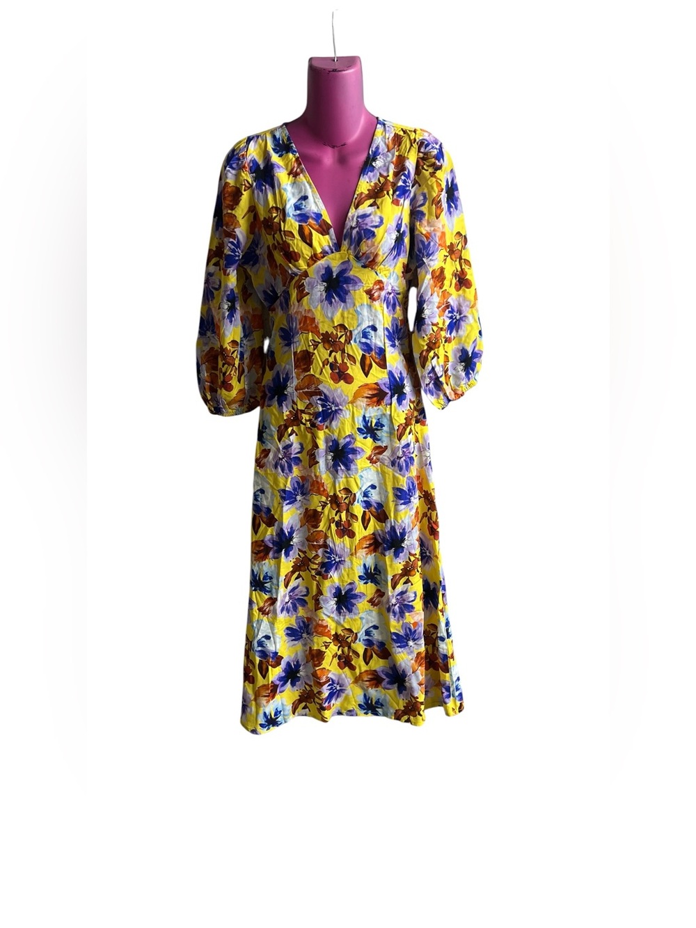 Y A S XS yasmanda yellow floral dress